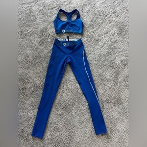 Ethika subzero Blue Sports Bra and Leggings Set women’s size small